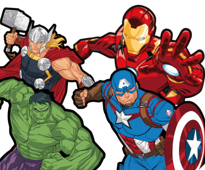 opciones personaje avengers